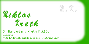 miklos kreth business card